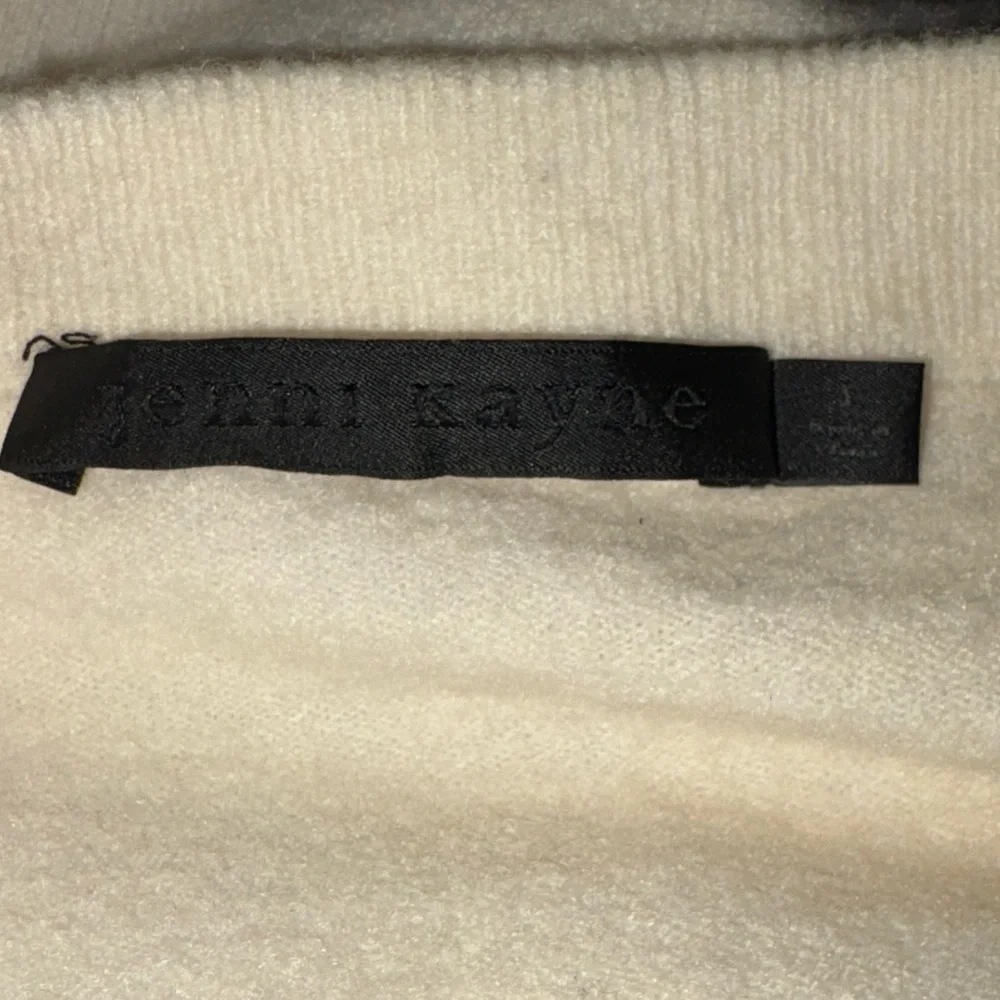 Jenni Kayne Ivory Cashmere Blend Oversized Crewneck Sweater - L